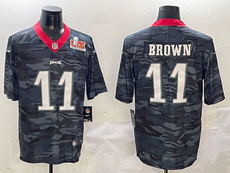 Men Philadelphia Eagles #11 Brown Camo 2025 Nike Vapor Limited NFL Jersey style 2121